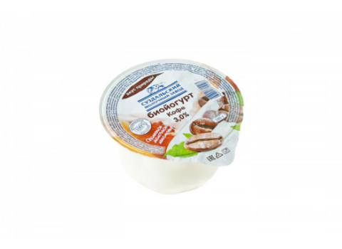 Биойогурт Кофе 3.0% 180 гр. фабрики "Cуздальский молочный завод"