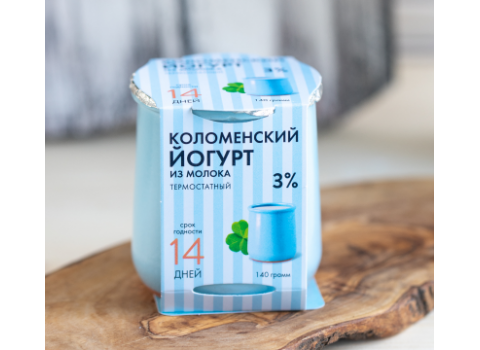 Йогурт из молока 3% фабрики "Коломенское молоко"