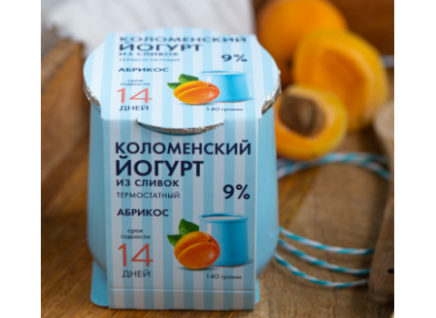 Йогурт из сливок, Абрикос фабрики "Коломенское молоко"