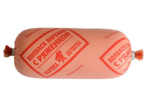 Колбаса вареная «Фабрика Качества» с ряженкой, 500 г