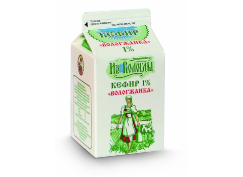 Кефир «Вологжанка» 1,0% 470 гр. фабрики "Вологодский молочный комбинат"