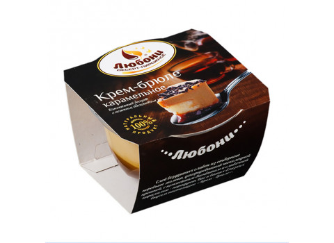 Десерт-пирожное «Крем-брюле карамельное» 125 гр. фабрики "Любони"