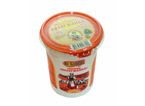 Сметана «Вологжанка» 22% 400 гр. фабрики "Вологодский молочный комбинат"